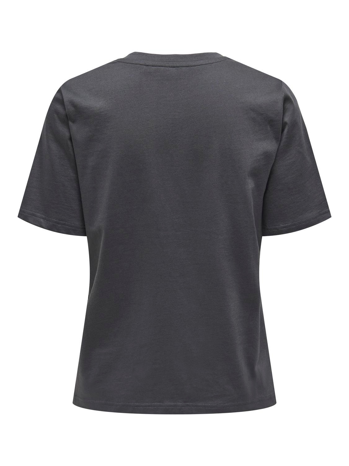 ONLY Basis ensfarvet t-shirt -Phantom - 15270390