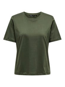 ONLY Basis ensfarvet t-shirt -Deep Depths - 15270390