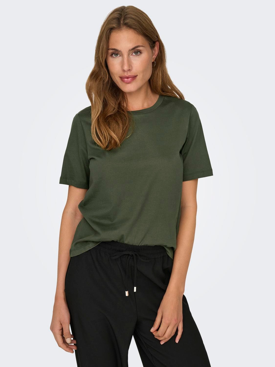 ONLY Basic solid color t-shirt -Deep Depths - 15270390