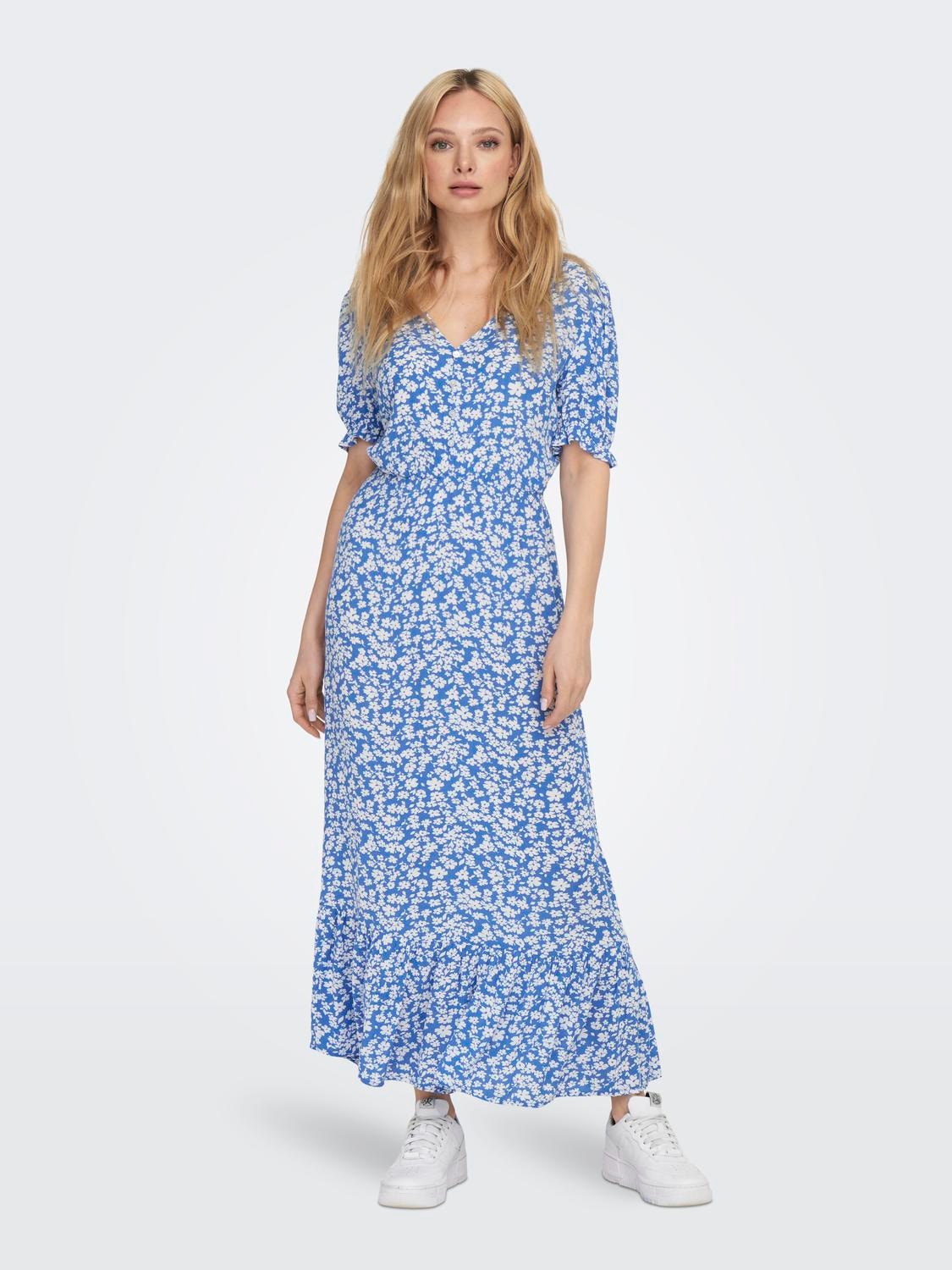fit O-hals jurk | Lichtblauw | ONLY®