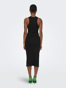ONLY Regular Fit Round Neck Long dress -Black - 15270619