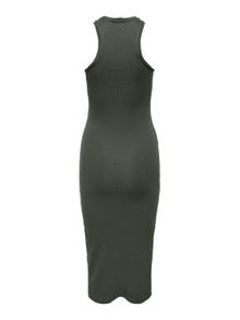 ONLY Regular Fit Round Neck Long dress -Beluga - 15270619