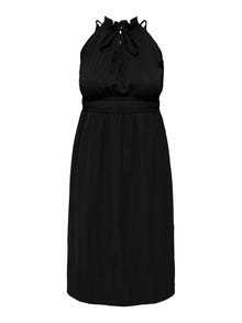 ONLY Regular fit Halternek Lange jurk -Black - 15270712
