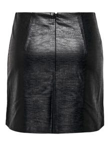 ONLY Mini skirt with slit -Black - 15270836
