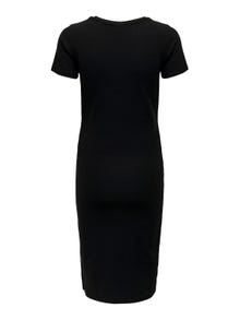 ONLY Slim Fit O-ringning Lång klänning -Black - 15270913