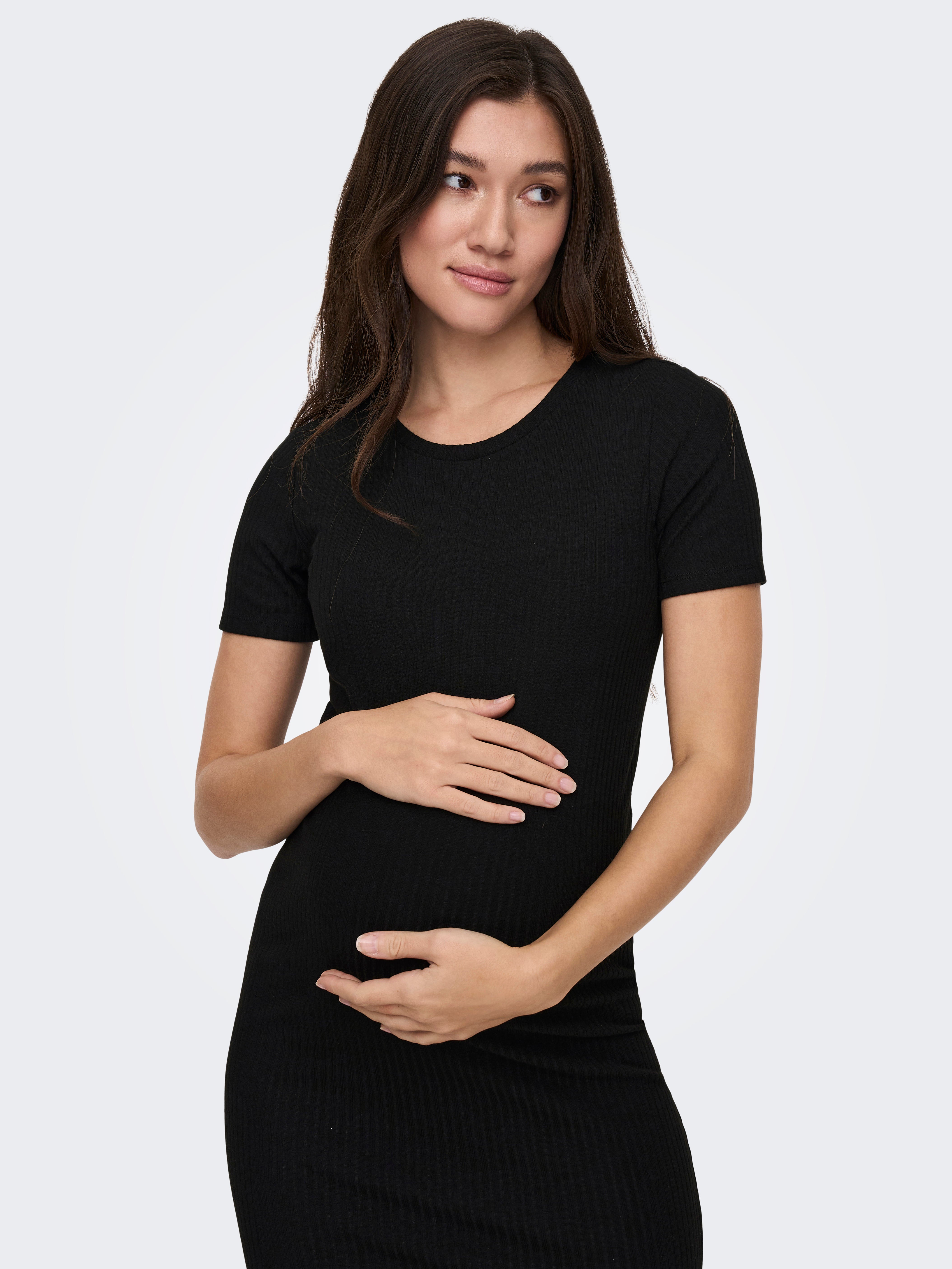 Robes Slim Fit Col rond | Noir | ONLY®