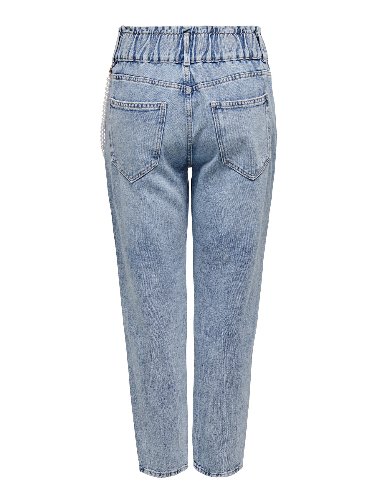 ONLY Karotte Hohe Taille Jeans -Light Blue Denim - 15270937