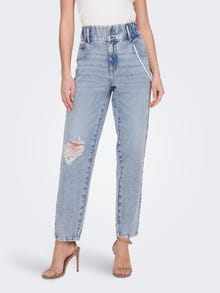 ONLY Carrot Fit High waist Jeans -Light Blue Denim - 15270937