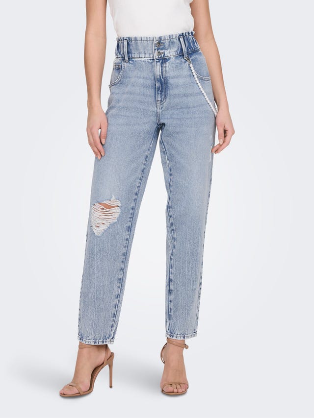 ONLY Karotte Hohe Taille Jeans - 15270937