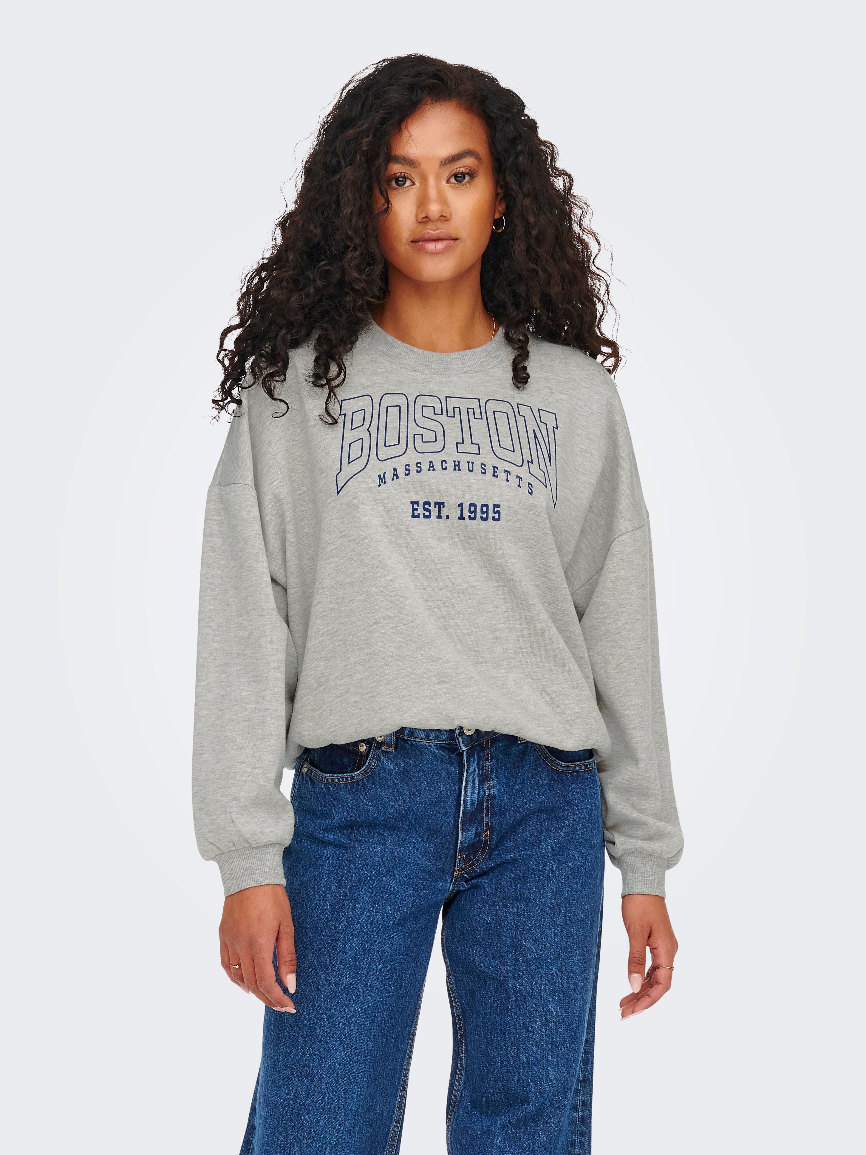 O-neck Sweatshirt | Light Grey | ONLY®