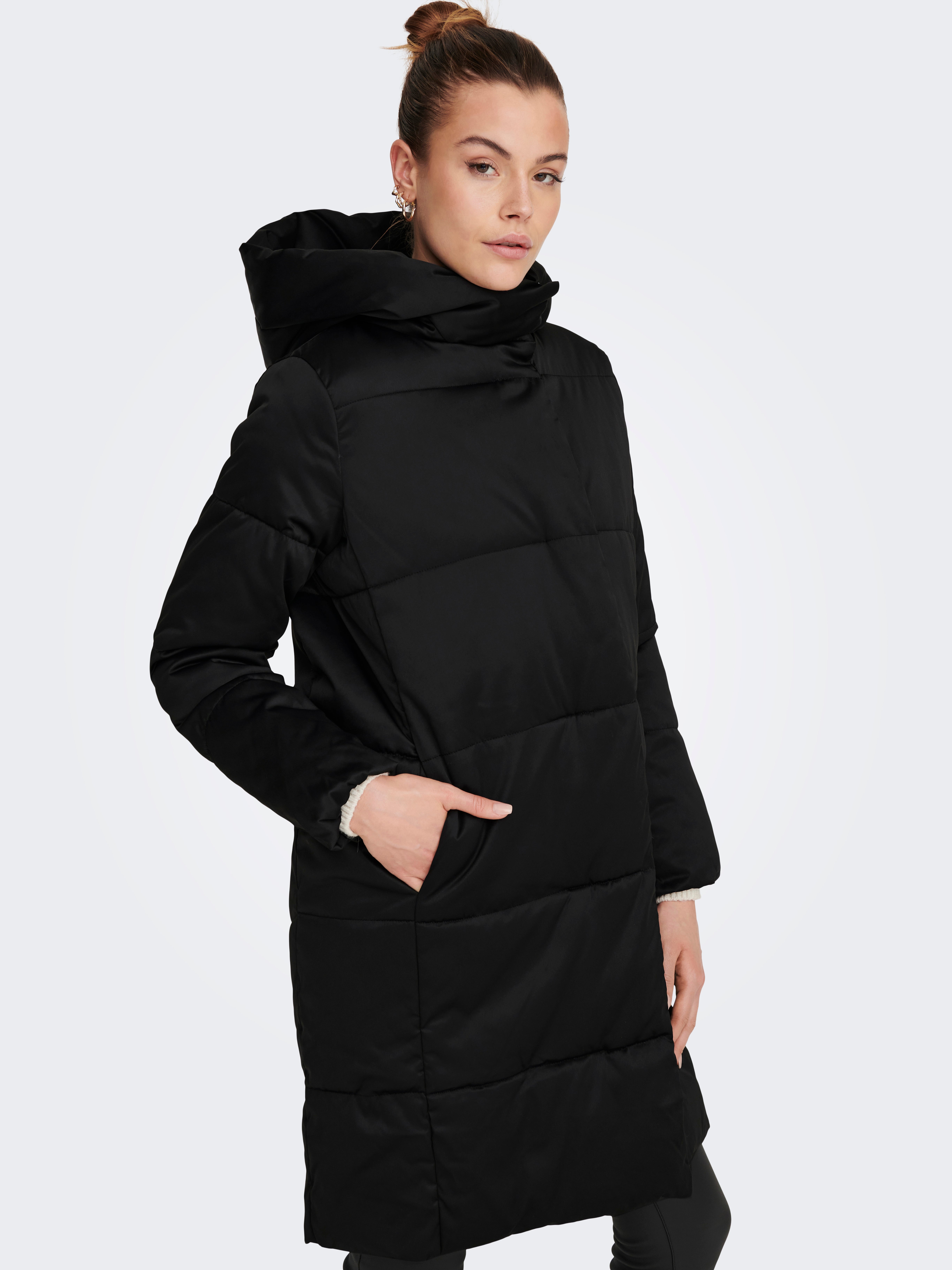 Langer gefütterter Jacke | Schwarz | ONLY®