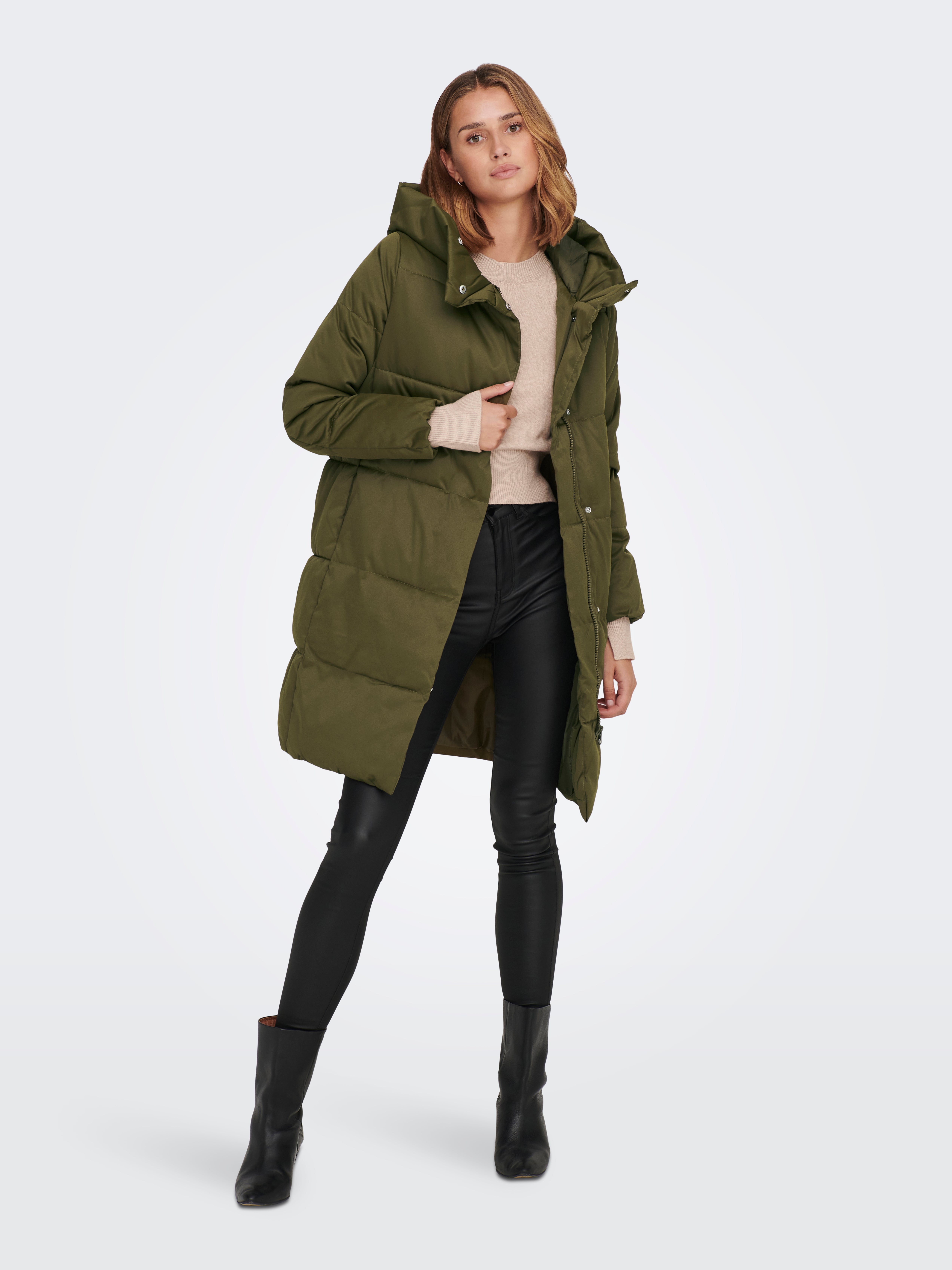 Olive discount padded coat