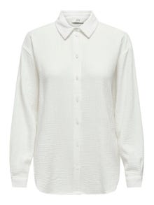 ONLY Normal passform Skjortkrage Manschetter med knappar Rymliga ärmar Skjorta -Cloud Dancer - 15271018