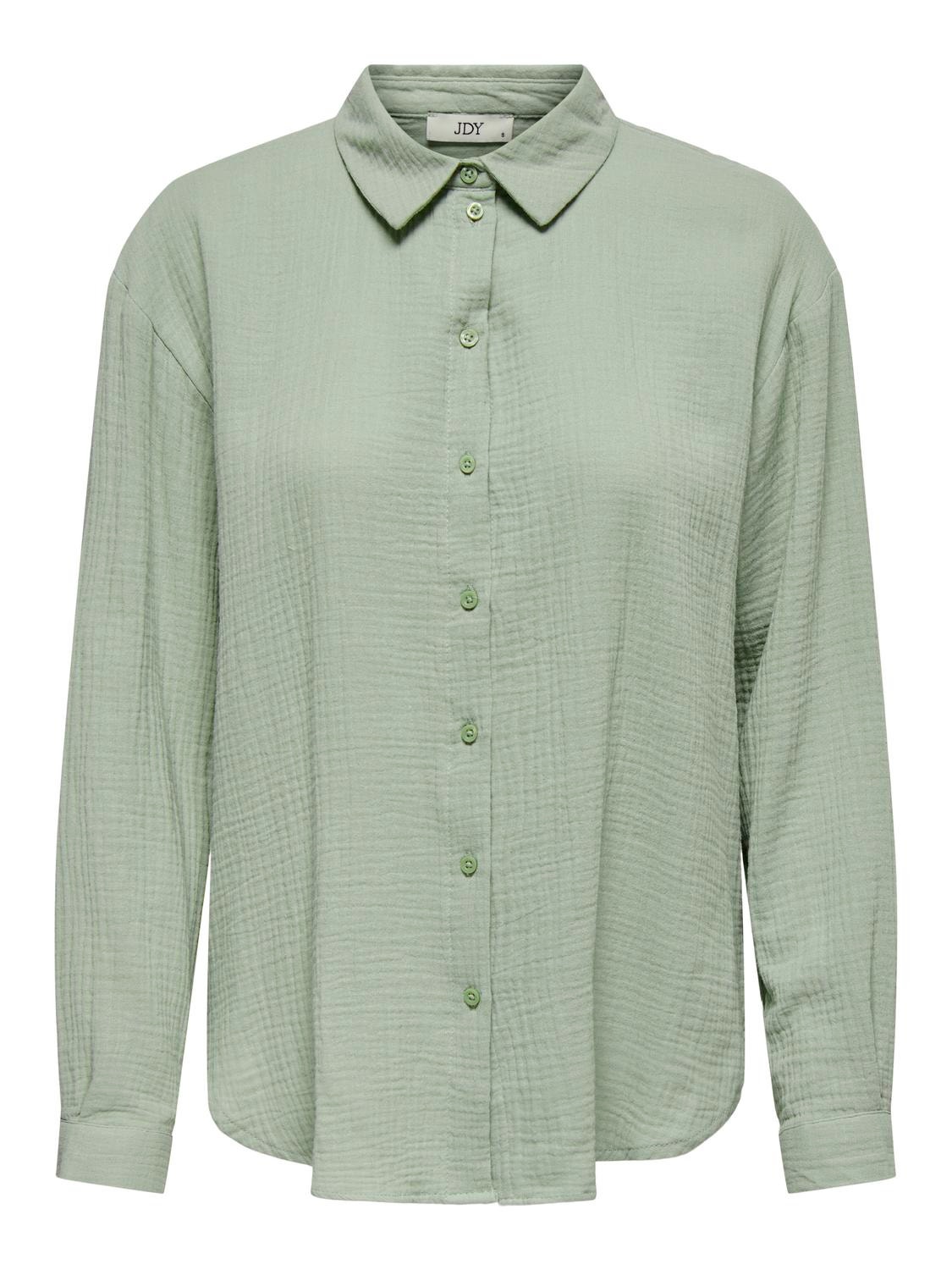 ONLY Regular Fit Shirt collar Buttoned cuffs Volume sleeves Shirt -Desert Sage - 15271018