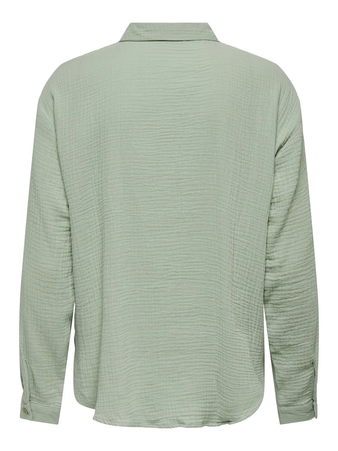 ONLY Regular fit Overhemd kraag Manchetten met knoop Volumineuze mouwen Overhemd -Desert Sage - 15271018