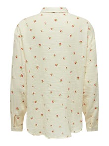 ONLY Normal passform Skjortkrage Manschetter med knappar Rymliga ärmar Skjorta -Cloud Dancer - 15271018