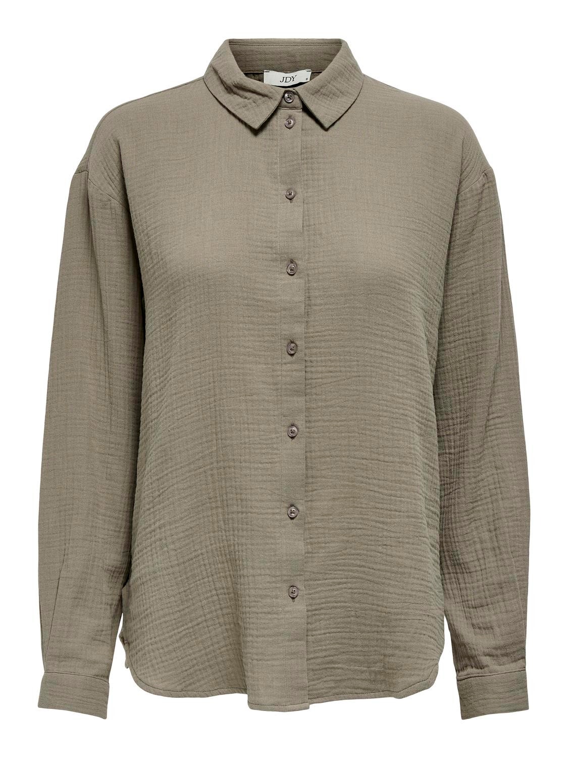 ONLY Normal passform Skjortkrage Manschetter med knappar Rymliga ärmar Skjorta -Brindle - 15271018