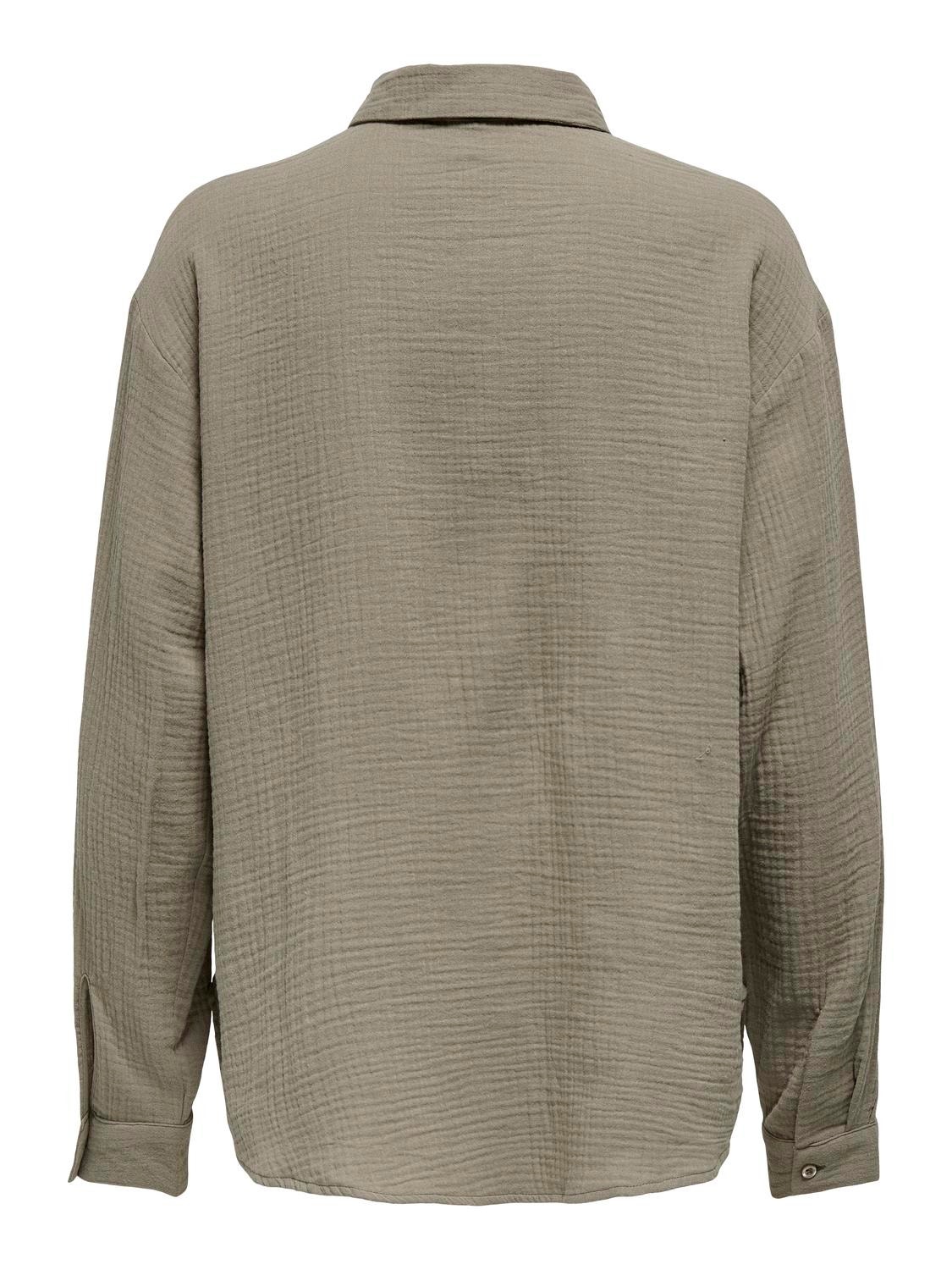 ONLY Regular fit Overhemd kraag Manchetten met knoop Volumineuze mouwen Overhemd -Brindle - 15271018