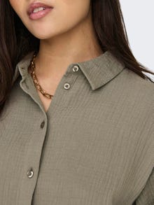 ONLY Regular Fit Shirt collar Buttoned cuffs Volume sleeves Shirt -Brindle - 15271018