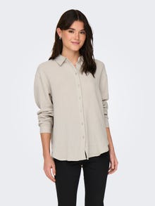ONLY Camisas Corte regular Cuello de camisa Puños abotonados Mangas voluminosas -Silver Lining - 15271018