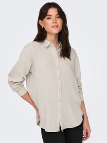 ONLY Regular Fit Shirt collar Buttoned cuffs Volume sleeves Shirt -Silver Lining - 15271018