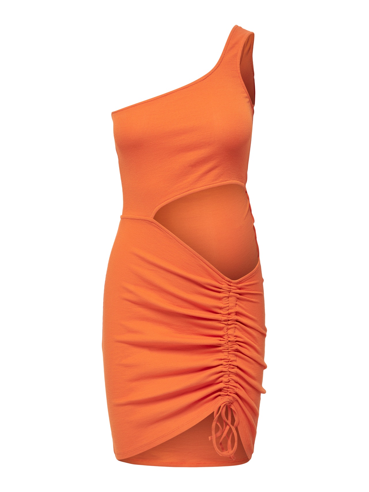 ONLY Normal geschnitten Ein-Schulter Ausschnitt Kurzes Kleid -Harvest Pumpkin - 15271019
