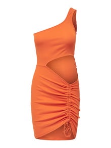 ONLY Regular fit Een schouder Korte jurk -Harvest Pumpkin - 15271019