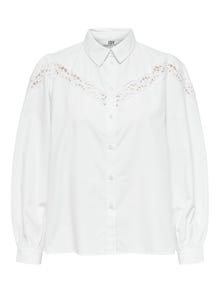 ONLY Shirt with lace detail -White - 15271042