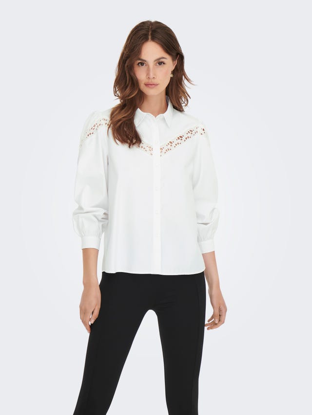 ONLY Shirt with lace detail - 15271042