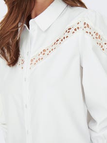 ONLY Shirt with lace detail -White - 15271042