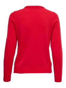 ONLY Round Neck Pullover -High Risk Red - 15271075