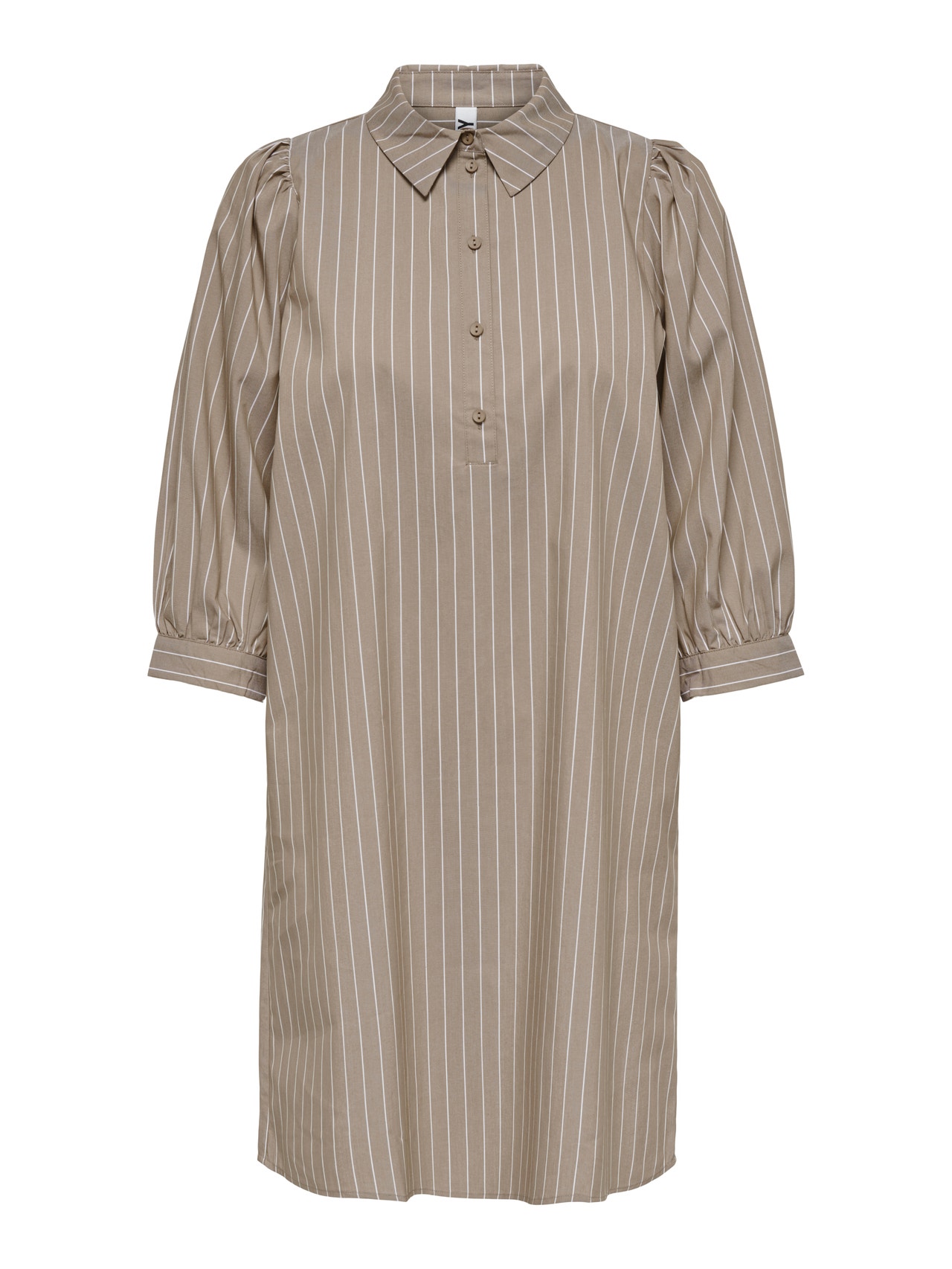ONLY 3/4 long sleeve shirt dress -Toasted Coconut - 15271183