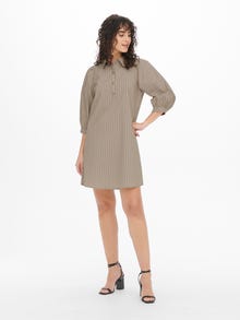 ONLY Regular Fit V-hals Kort kjole -Toasted Coconut - 15271183