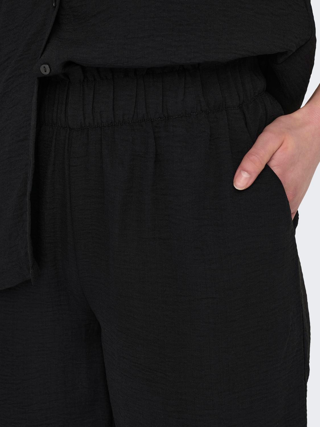 ONLY Regular Fit High waist Trousers -Black - 15271184