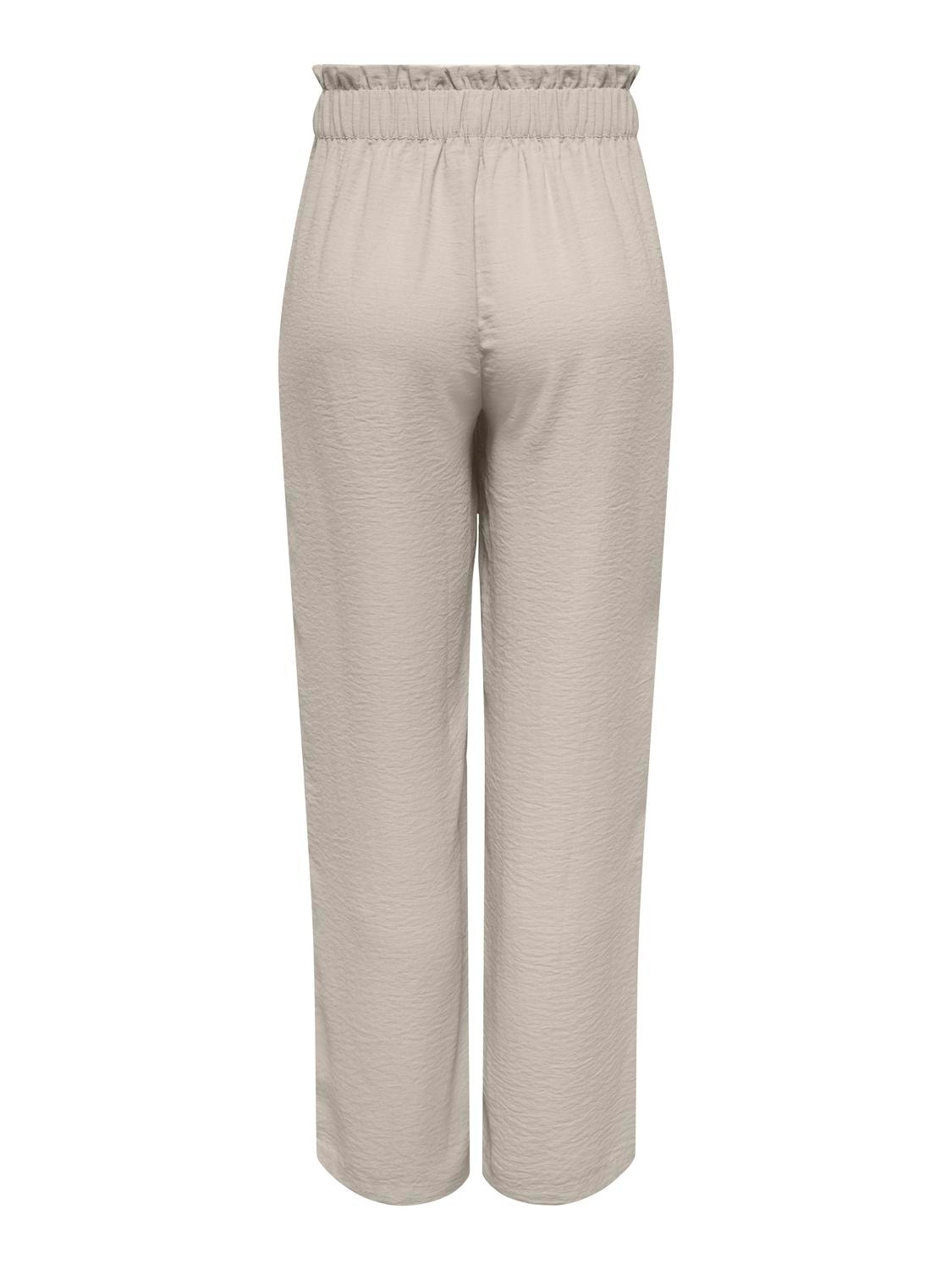 ONLY Pantalons Regular Fit Taille haute -Chateau Gray - 15271184