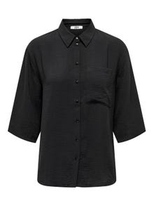 ONLY Loose Fit 3/4-ærmet Skjorte -Black - 15271186