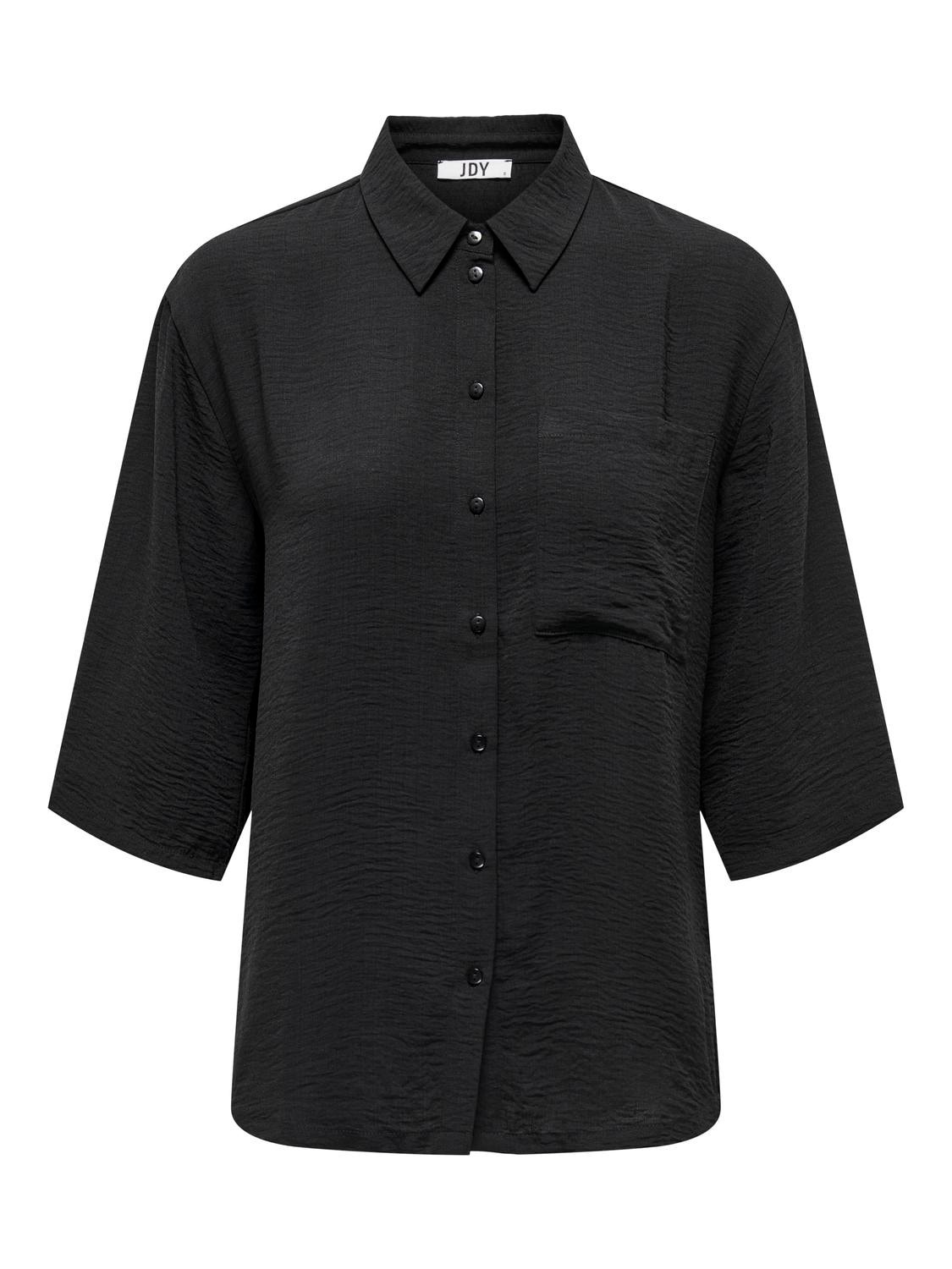 ONLY Regular Fit Shirt collar Volume sleeves Shirt -Black - 15271186