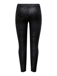 ONLY Faux leather Leggings -Black - 15271197