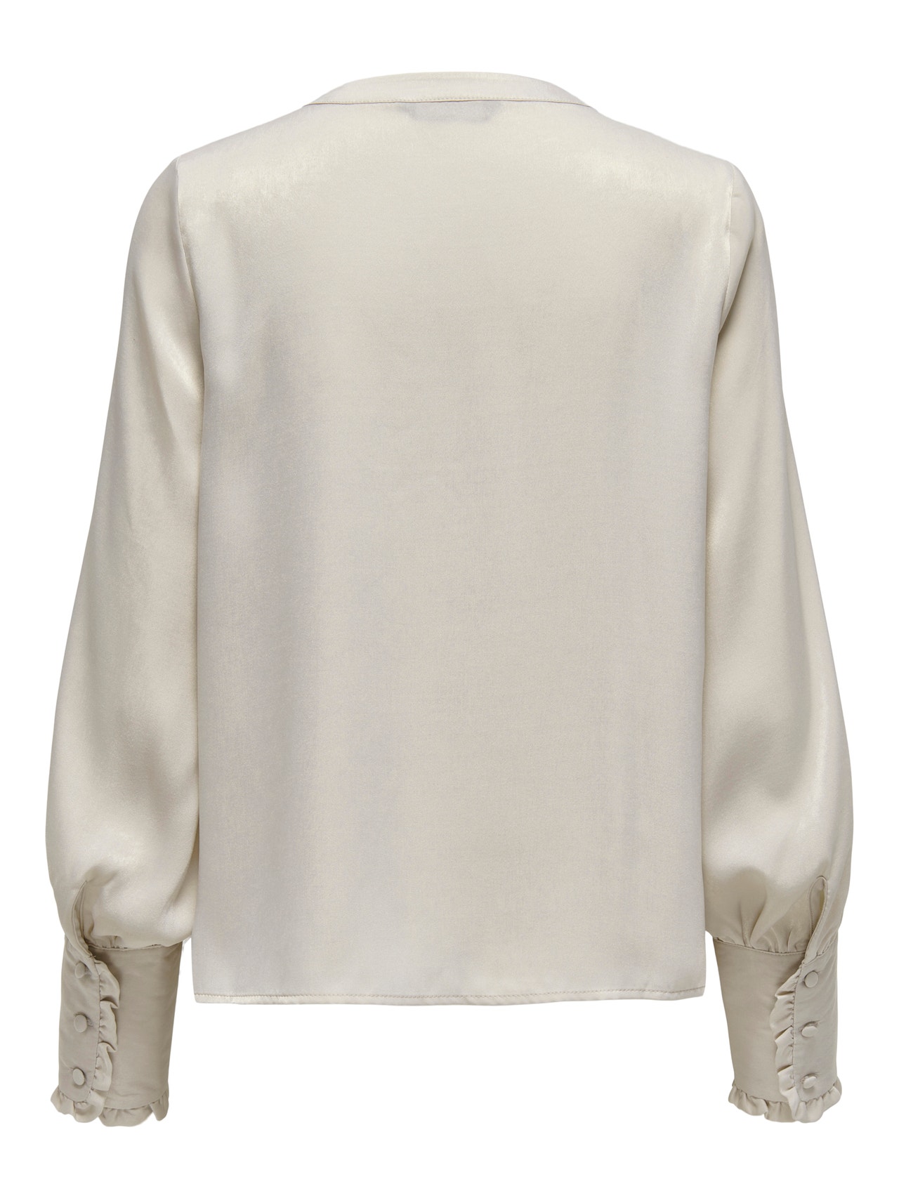 ONLY Solid colored Long Sleeved Top -Pumice Stone - 15271200