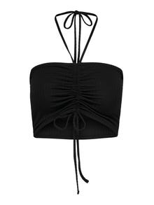 ONLY Cropped Fit Halter neck Top -Black - 15271218