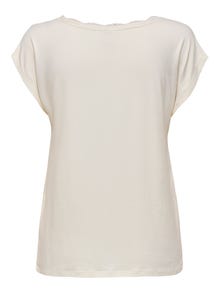 ONLY Tavapärane lõige V-kaelus Top -Cloud Dancer - 15271263