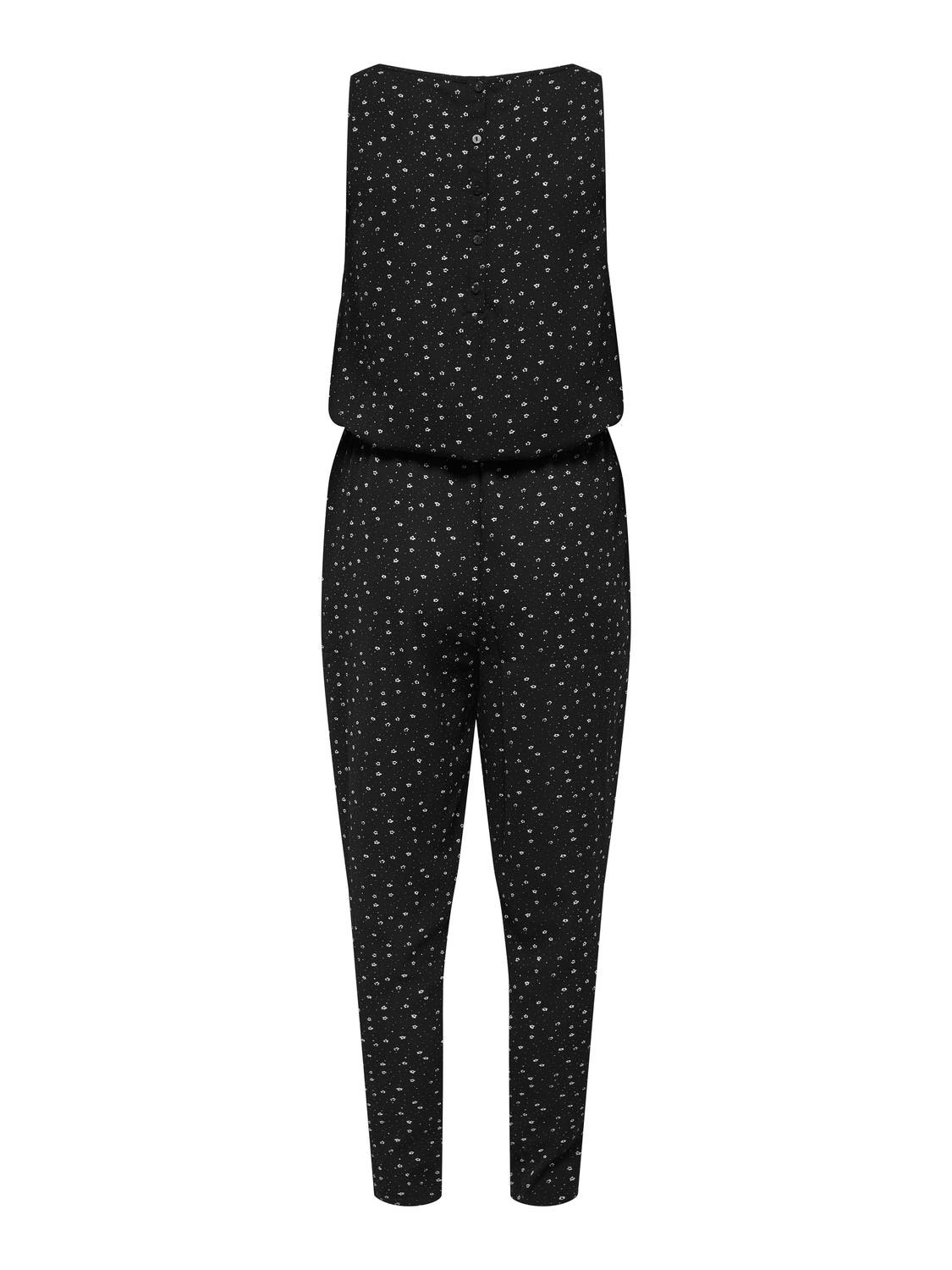 ONLY Ærmeløs jumpsuit med print -Black - 15271355