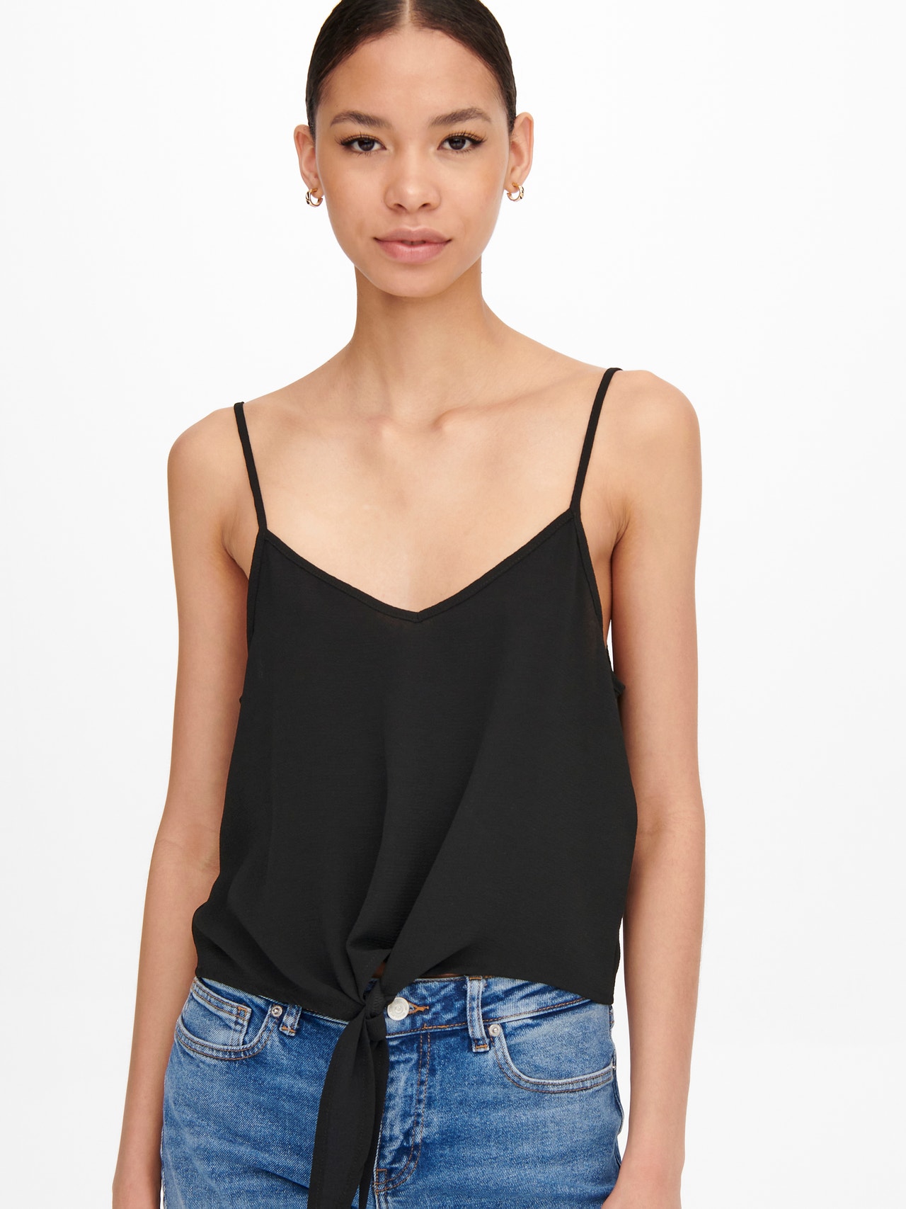 ONLY Knoopdetail Top -Black - 15271357