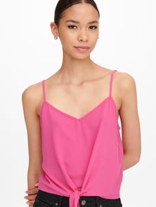 ONLY Knot detailed Top -Carmine Rose - 15271357