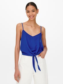ONLY Knot detailed Top -Dazzling Blue - 15271357