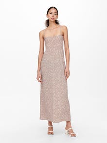 ONLY Normal geschnitten U-Ausschnitt Langes Kleid -Adobe Rose - 15271365