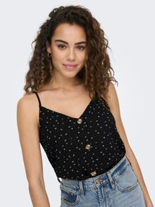 ONLY Button detailed Top -Black - 15271370