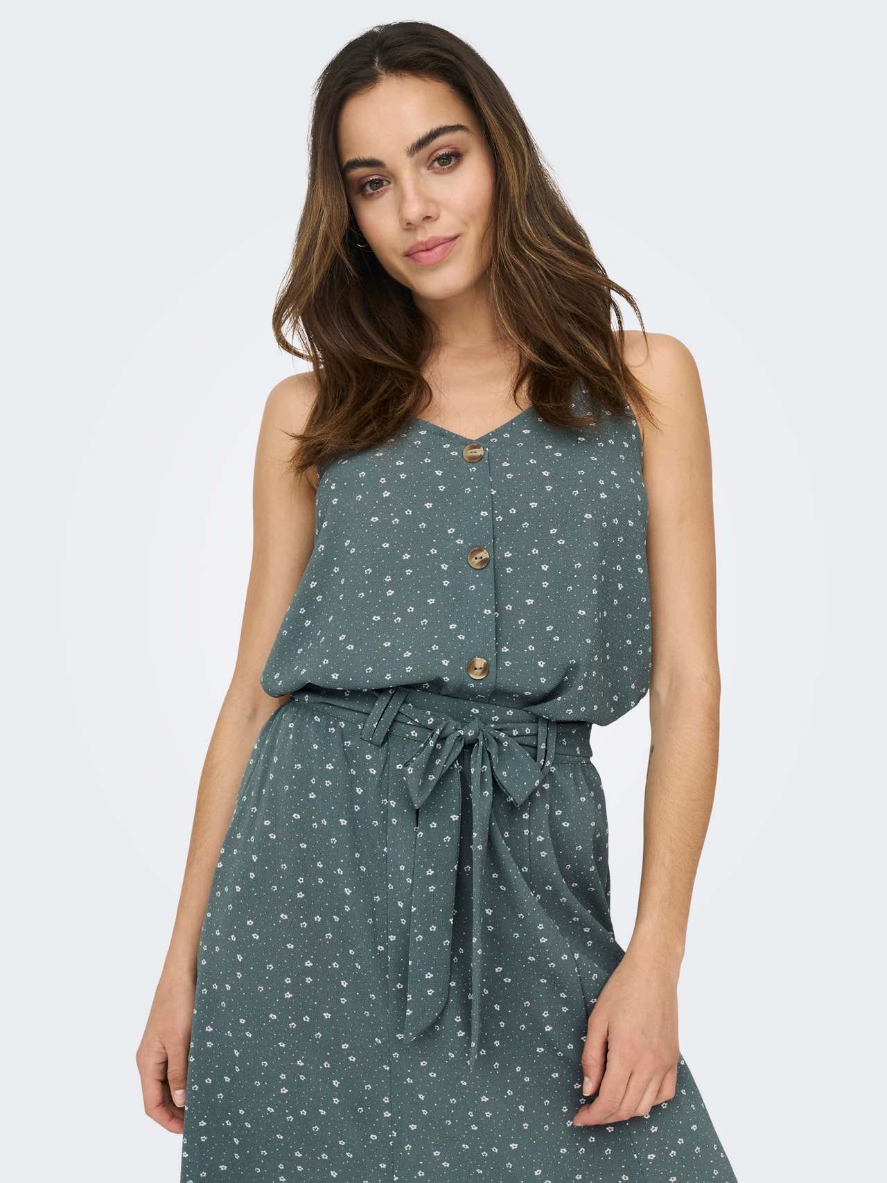 ONLY Button detailed Top -Balsam Green - 15271370