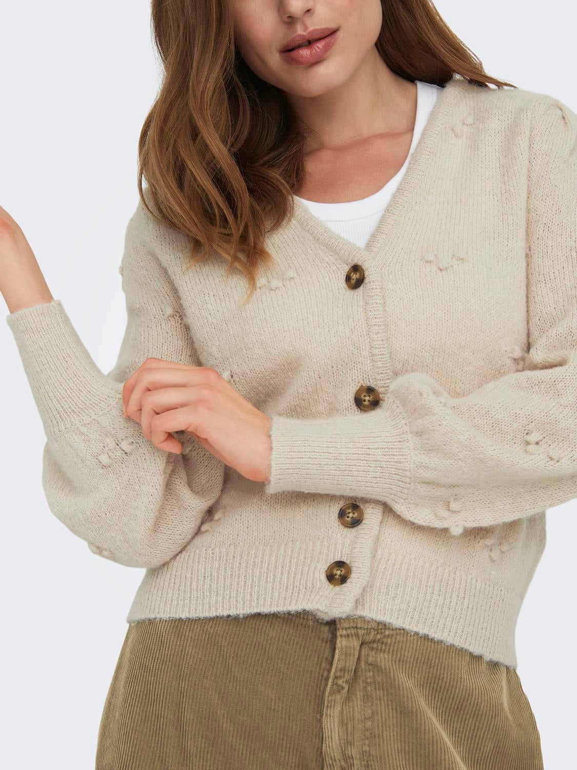 Dot structured Knitted Cardigan