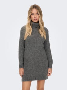 ONLY Roll Neck Knitted Dress -Smoked Pearl - 15271459